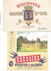 LOT DE 4 BUVARDS -  PUB LUC - GREGOIRE - ROUE D'OR -BISCOTTES "MONDIALE " REGAL - - Biscotti