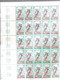 Comores P.A N°22** En Feuille De 25 Coin Daté, Ski J.O De Grenoble, Cote 195€. - Unused Stamps