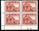 1170.GREECE.1935 MISTRAS,MNH PLATE BLOCK OF 4,SC.382,HELLAS 527 - Nuovi