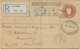 GB „REGISTERED / DARTFORD“ Superb Oval Postmark Also „REGISTERED / LONDON“ And Thimble 18mm „DARTFORD“on Superb GV  3 D - Lettres & Documents