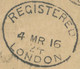 Delcampe - GB „REGISTERED / DARTFORD“ Superb Oval Postmark Also „REGISTERED / LONDON“ And Thimble 18mm „DARTFORD“on Superb GV  3 D - Cartas & Documentos