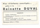 Chromo REINETTE DUVAL, Pharmacie, Médicament Verso Charente-16, Recto: Voir SCANNE - Andere & Zonder Classificatie