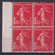 1924 - SEMEUSES - YVERT N° 195 ** MNH BLOCS De 4 ! - Neufs