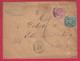 N°71 75 CUSSET ALLIER RECOMMANDE POUR LILLE NORD TAXE MANUSCRIT 2 ?? 1879 LETTRE COVER - 1877-1920: Periodo Semi Moderno