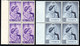 1197.CYPRUS.1948 SILVER WEDDING.SG 166-167,SC. 158-159,VERY FINE MNH BLOCKS OF 4 - Cyprus (...-1960)