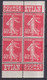 1924 - SEMEUSE BANDE PUB EVIAN / CACHAT ! - YVERT N° 194b BLOC De 4 ! ** MNH ! - Unused Stamps