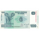 Billet, République Démocratique Du Congo, 100 Francs, 2007, 2007-07-31 - Republik Kongo (Kongo-Brazzaville)