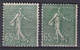 1927 - YVERT N° 234/234a ** MNH - COTE = 36 EUR. -  SEMEUSE - Neufs