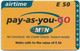 Swaziland - MTN - Pay-As-You-Go Airtime (Reverse A), GSM Refill 50E, Used - Swasiland