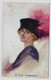 Court Barber Femme Au Chapeau  Postal Circulation In Russia 1914y.   E974 - Barber, Court