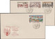 Tchécoslovaquie 1962 Y&T 1176, 1178, 1179 Et 1182 Michel 1311 à 1314. Exposition Philatélique Praga 62, 2 FDC Michel 65€ - Enveloppes