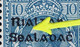 Ireland 1922 Thom Rialtas Ovpt In Blue-black On 10d, Var. "R Over Se" Four Times In A Marginal Strip Of 4 Fresh Mint - Ungebraucht