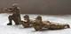Figurines 1952-1954 Quiralu Lot De Trois Soldats Anglais 1er Guerre   Plomb Creux - Quiralu