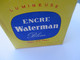 3 Bouteilles D'encre Waterman Anciennes Encore Majoritairement Emplies/Bleue-Rouge-Verte/JIF Paris/Vers1960-1970  CAH336 - Tinteros
