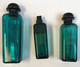 3 Flacons Vintage De Parfum - Années 70 - Eau De Cologne HERMES Paris - Frascos (vacíos)