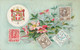 Timbres Sur Cpa - Italia - Briefmarken (Abbildungen)
