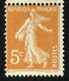 N° 158 5c Orange SEMEUSE CAMEE Neuf N** TB Cote 305€ Roulette De 6 - Coil Stamps