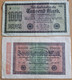 2 X DUITSLAND :  1000 REICHSBANKNOTE 1922 + SCHAARSE 20000 MARK 1923 T.SCHMIDT Nr76 & 85 - 20.000 Mark