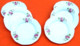 6 Assiettes à Fromage / Dessert Porcelaine Blanche Décor Floral Arpo Diamètre : 195mm - Autres & Non Classés