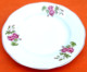 6 Assiettes à Fromage / Dessert Porcelaine Blanche Décor Floral Arpo Diamètre : 195mm - Autres & Non Classés