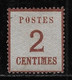 ALSACE-LORRAINE N° 2 2 C. BRUN-ROUGE NEUF (*) - Unused Stamps