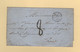 Retard Du Convoi - Paris - Au Dos D Une Lettre En Provenance D Angleterre - 1851 - Sans Correspondance - 1801-1848: Precursors XIX