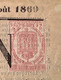 L’ AIGLE DU TARN CASTRES 77 1869 Journal Complet  Timbres Pour Journaux 2c Rouge Annulation Typographique(France Lettre - Zeitungsmarken (Streifbänder)