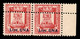 1945 - 1 Lira Su 50 Cent (19cb - Varietà) - Coppia Con Doppia Dentellatura (obliqua) In Alto - Gomma Integra - Non Catal - Altri & Non Classificati