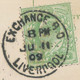 GB „EXCHANGE B.O / LIVERPOOL“ Rare CDS 25mm On Very Fine Postcard Franked With EVII ½ D To LEEDS, 11.6.1909 - Lettres & Documents