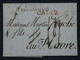 BI 6 ESPANA BELLE LETTRE RRR 1827 CADIZ AU HAVRE FRANCIA VIA BAYONNE +GRIFFE ROUGE++ + AFFRANCH. INTERESSANT - ...-1850 Prefilatelia