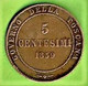 ITALIE / TOSCANE / 5 CENTESIMI / 1859 - Tuscan