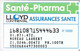 -CARTE-MAGNETIQUE-SANTE-PHARMA-ADHERENT-ASSURANCES SANTE-LLYOD Continental-Vers 1986 --TBE-RARE - Other & Unclassified