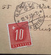 PARIS RUE DANTON 1952 Cad Entier Postal C.p 12f Gandon+Armoiries > Genéve Avec Timbre-taxe Suisse (France Schweiz - Cartoline Postali E Su Commissione Privata TSC (ante 1995)