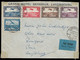 1932 AIRMAIL FLUGPOST - MIXED FRANKING BELGIUM LUXEMBURG TO UK - Yv. 2,3,4,5 + Yv. 1 - Cartas & Documentos