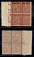 Colonie - Eritrea - 1893 - 2 Cent (2 Varietà) - Quartina Bordo Di Foglio -  Soprastampa Spostata In Alto - Gomma Integra - Unclassified