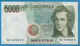 ITALIA 5000 LIRE 04.01.1985 # NA455600K P# 111a Vincenzo Bellini Signatures: Ciampi & Stevani - 5000 Lire