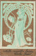 CPA Illustrateur Style Art Nouveau - Femme En Relief Couleur Vert D'eau Et Doré - Oblitéré A Eu En 1905 - Ohne Zuordnung