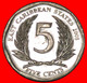 * ROUND (2002-2019): EAST CARIBBEAN STATES ★ 5 CENTS 2008 DIES 1+A MINT LUSTRE!★LOW START ★ NO RESERVE! - Caraïbes Orientales (Etats Des)