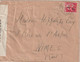 France 1941 Lettre De Vierzon Pour Nimes Avec Bande De Censure - Oorlog 1939-45