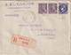 France 1941 Lettre Recommandée De Thonon Pour Nimes - 1921-1960: Modern Period