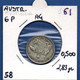 AUSTRALIA - 6 Pence 1961  -  See Photos - SILVER - Km 58 - Sixpence