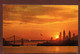 (RECTO / VERSO) SUNSET OVER NEW YORK CITY - BEAU TIMBRE - FORMAT CPA - Viste Panoramiche, Panorama