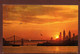 (RECTO / VERSO) SUNSET OVER NEW YORK CITY - BEAU TIMBRE - FORMAT CPA - Panoramische Zichten, Meerdere Zichten