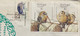 PORTUGAL - AZORES COMBO 1990. SPECIAL LION ILLUSTRATED COVER, USED TO USA , BIRD SE TENANT STAMP,SPORT PHILATELY CLUB WI - Storia Postale