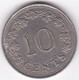 Malte 10 Cents 1972 , Cupronickel, KM# 11 - Malta