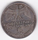 Allemagne 5 Mark 1971 G (KARLSRUHE), 100 Ans Du Deuxième Reich, En Argent, KM# 128 - 5 Marcos