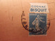 Lettre + Timbre Pub Publicitaire Semeuse 25c Bleu N° 140. Bisquit. Publicité Carnet Réclame - Covers & Documents