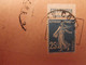 Lettre + Timbre Pub Publicitaire Semeuse 25c Bleu N° 140. Grey Poupon. Publicité Carnet Réclame - Storia Postale