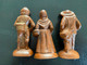 3 SANTONS COUSSINEIGE (RÉSINE À COLORER) CHASSEUR- HOMME ET FEMME AU PANIER (8CM) - Santons, Provenzalische