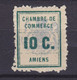 FRANCE, 1909, Timbre De Grève, 10c. Chambre De Commerce Amiens, MH* (2 Scans) - Sellos